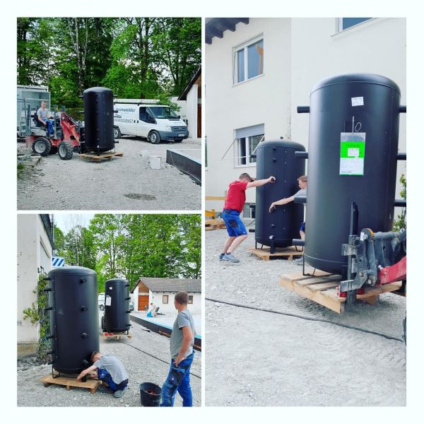 Das Motto „… das Runde 🔵 muss durch‘s Eckige 🟦 …“ brachte unsere Installateure diese Woche ordentlich ins Schwitzen! 
Der geplante Einbau von 8 neuen Pufferspeichern im Rahmen einer Altbausanierung scheiterte zunächst an der Größe der Kellerfenster … da alle übrigen Zugangswege zu klein waren.
Da musste schnell neues Werkzeug geholt werden, damit das Eckige vorsichtig und mit Bedacht rund gemacht werden konnte. 

Selbstverständlich haben wir nach Abschluss der Arbeiten den ursprünglichen Zustand des Fensters wiederhergestellt. 
Das war eine tolle Teamleistung & ein herzliches Dankeschön geht auch an dieser Stelle an unsere Mitarbeiter 🤩.

#familienbetrieb #dasrundemussinseckige #pufferspeicher #altbausanierung #handwerkhatzukunft #handwerk #liebezudetail #präzision, #gruenwalder_sanitär #gruenwalder #heizung #sanitär #solar #nachhaltig #ökologisch #gruenwalder_haustechnik #ausbildungsbetrieb #badtölz #bad_tölz #badtoelz