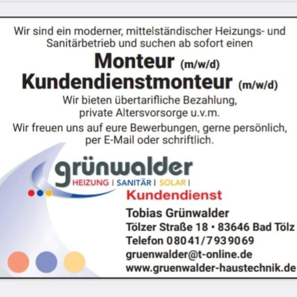 Bewirb dich!
Wir freuen uns auf dich!

#bewerbung #neuerjob #heizung #sanitär #monteur #tollesteamsuchtverstärkung #neuanfang #kundendienstler